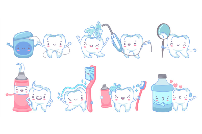 cartoon-dental-care-teeth-cleaning-with-toothpaste-and-toothbrush-de