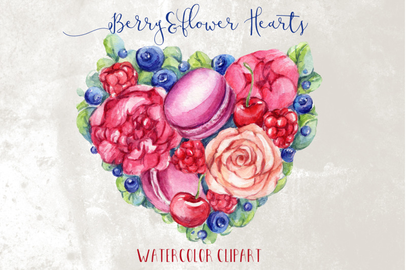 watercolor-flower-amp-berries-heart
