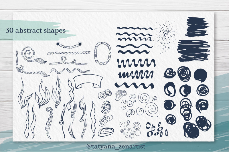 abstract-and-linear-marine-vector-collection
