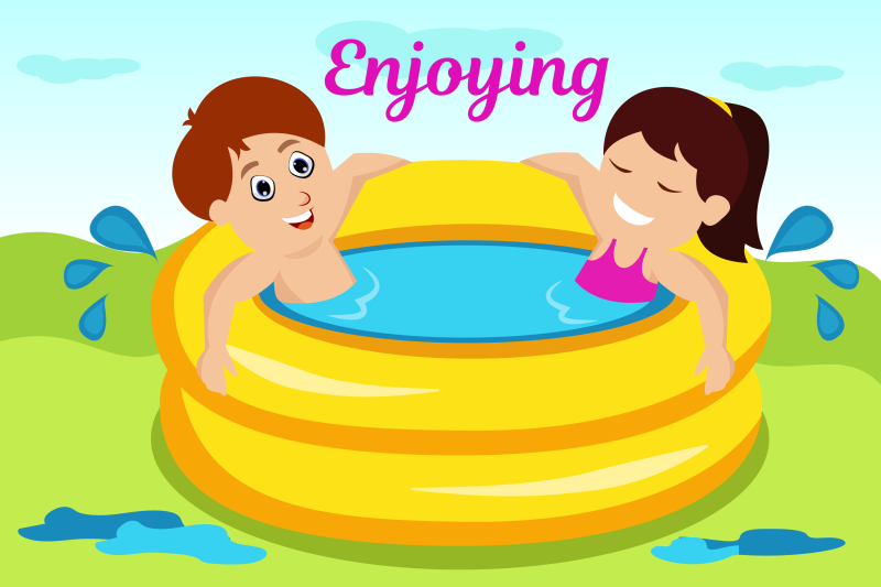 children-enjoying-bath-illustration