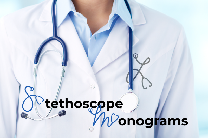 Download Stethoscope Monogram Alphabet | SVG | PNG | DXF | EPS By ...