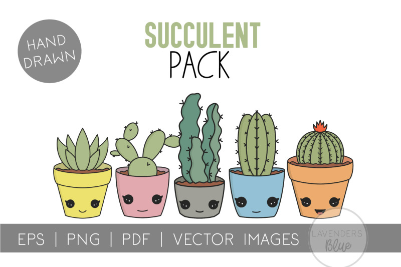 kawaii-cactus-and-succulent-bundle-illustration-vector