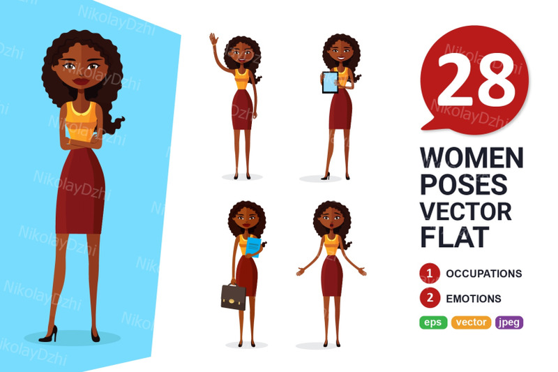 african-women-animated-vector-collection