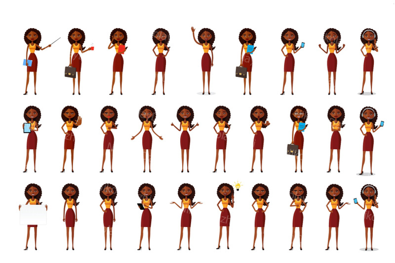 african-women-animated-vector-collection