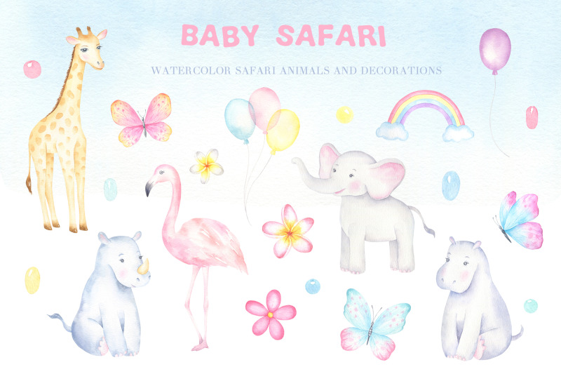 baby-safari-watercolor-collection