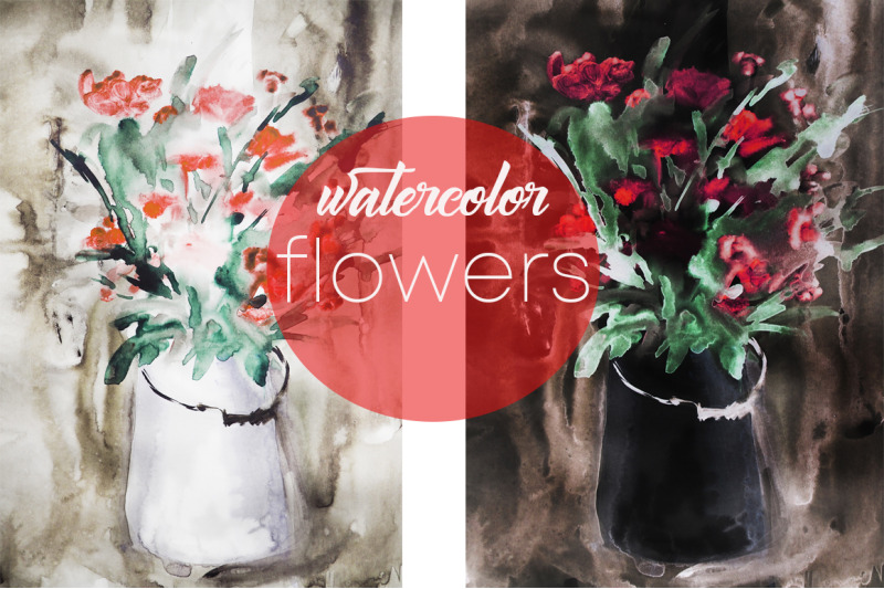 watercolor-botanical-illustration-of-flowers-landscape