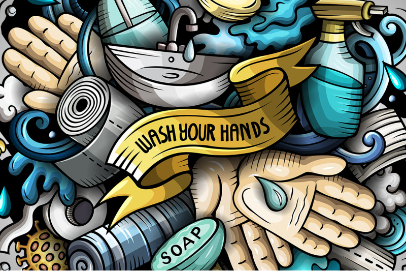 cartoon-vector-doodles-wash-your-hands-illustration