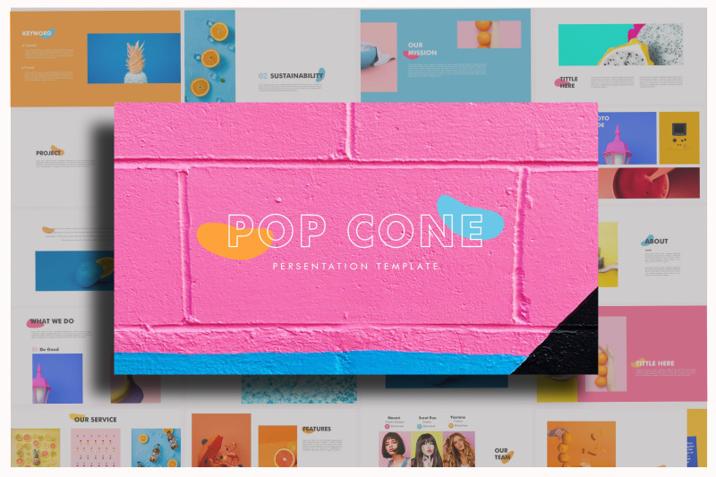 pop-cone-full-color-powerpoint