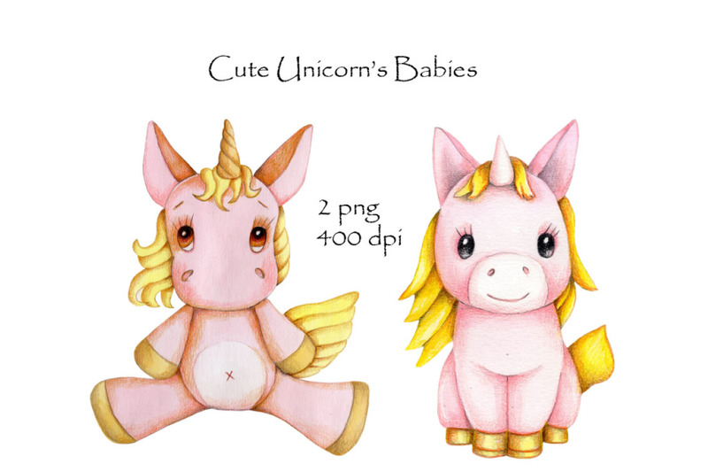 cute-unicorn-039-s-babies-watercolor-illustrations