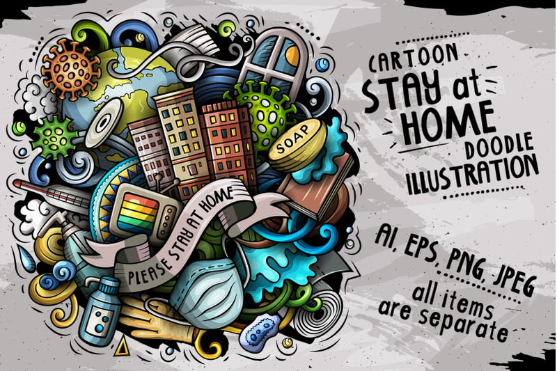 cartoon-vector-doodles-stay-at-home-illustration