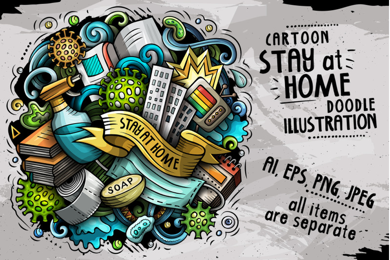 cartoon-vector-doodles-stay-at-home-illustration