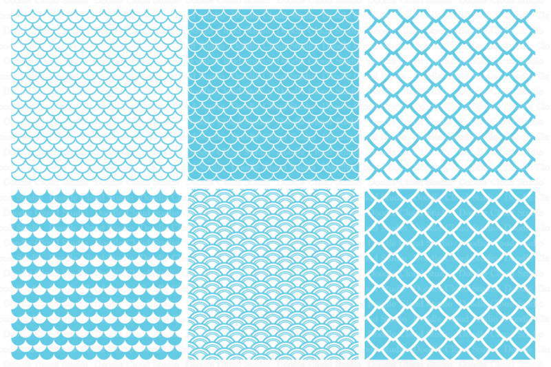 Download Seamless Scales Pattern SVG, Mermaid Scale SVG. By Doodle ...