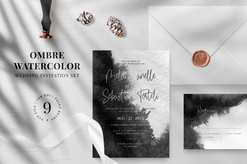 ombre-watercolor-wedding-invitation-suite