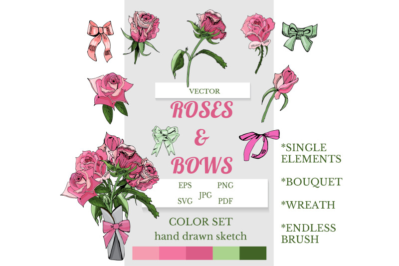 blush-roses-and-bows-clipart-hand-drawn-sketch