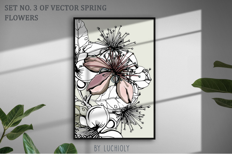 set-no-3-of-vector-spring-flowers