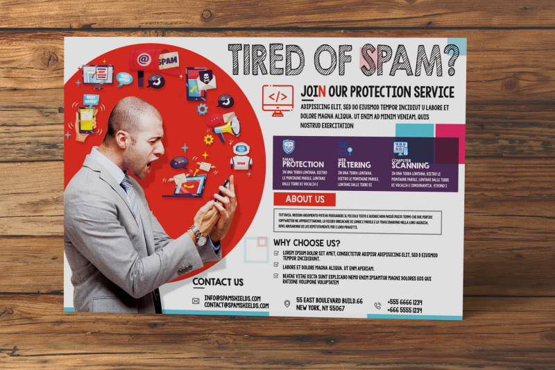 spam-protection-service-flyer