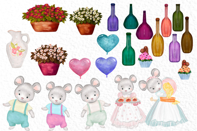 cute-mouses-clipart-animals-clipart-watercolor-animals