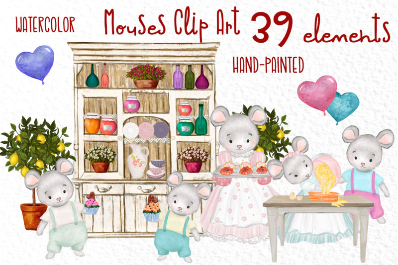 cute-mouses-clipart-animals-clipart-watercolor-animals