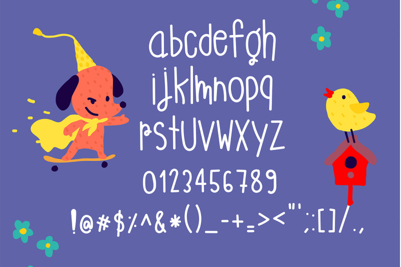 monster-playground-handwritten-cute-kid-font-kawaii-style