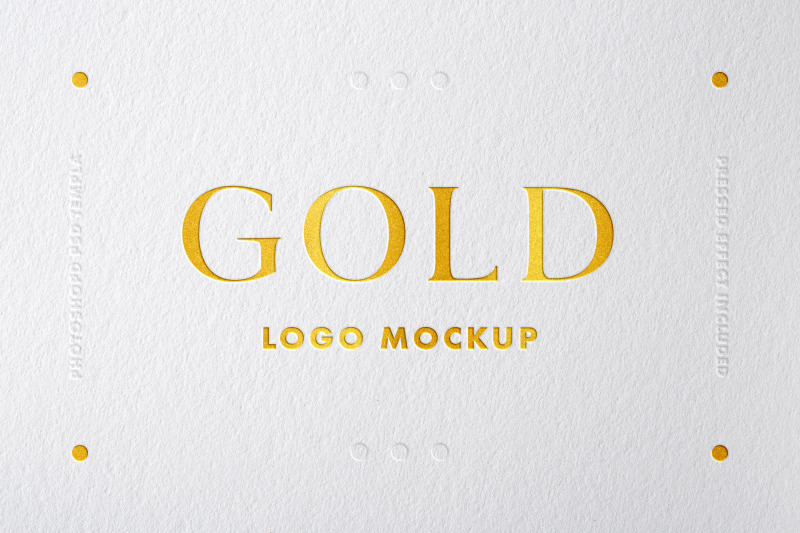 Download Gold Foil Logo Mockup By Milka | TheHungryJPEG.com
