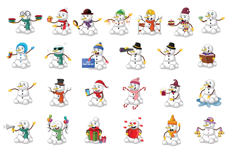 50x-snowmen-collection-illustration