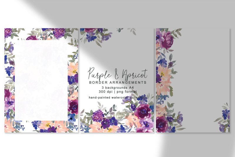 watercolor-floral-border-arrangement-set