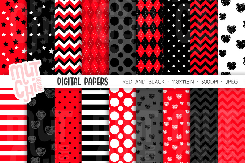 red-and-black-digital-papers