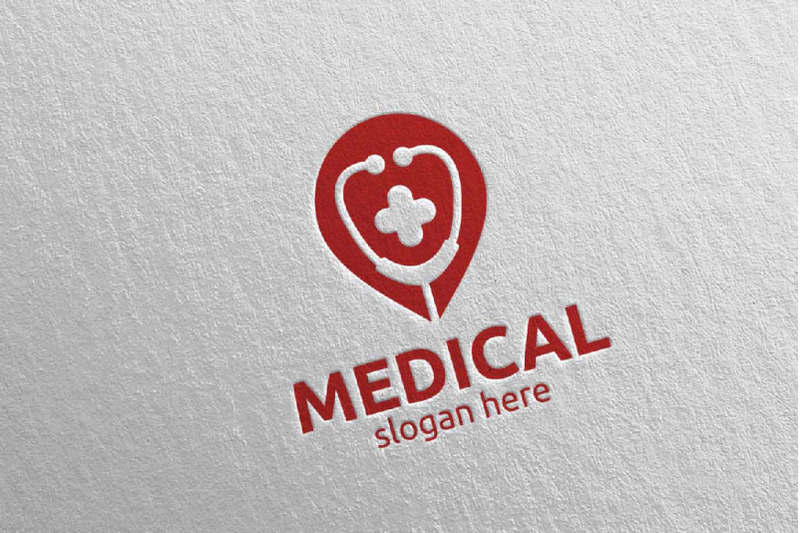 pin-cloud-cross-medical-hospital-logo-design-106