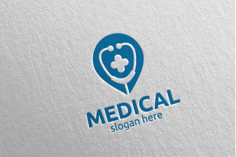 pin-cloud-cross-medical-hospital-logo-design-106