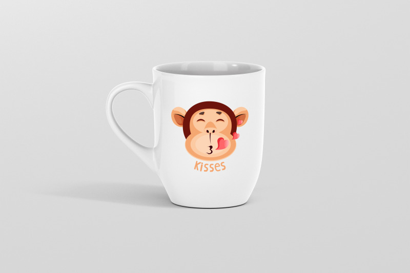50x-monkey-expression-emoticon-collection-illustration