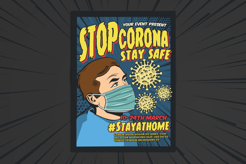 corona-virus-campaign-comic-flyer
