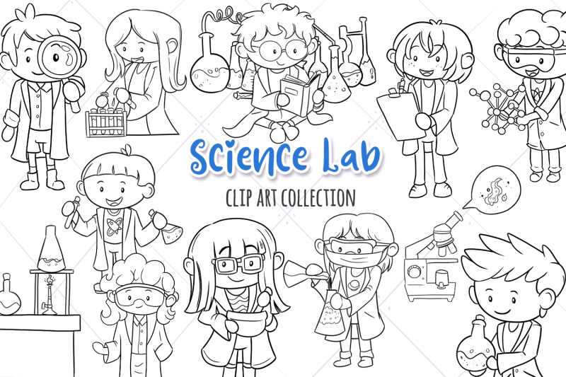 science-lab-digital-stamps