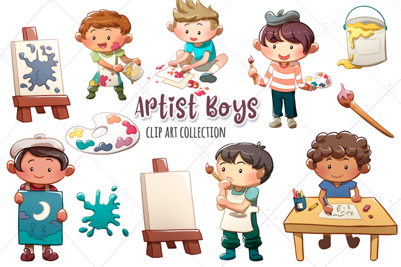 artist-boys-clip-art-collection