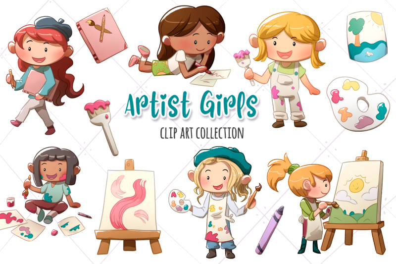 artist-girls-clip-art-collection