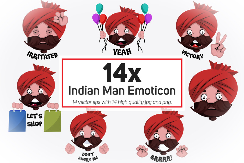 14x-indian-man-emoticon-or-stickers-character-collection-illustration