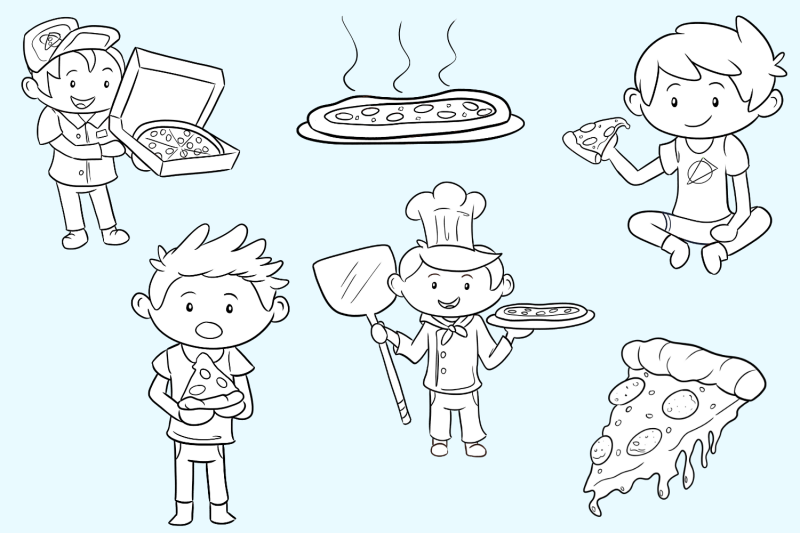 pizza-party-boys-digital-stamps