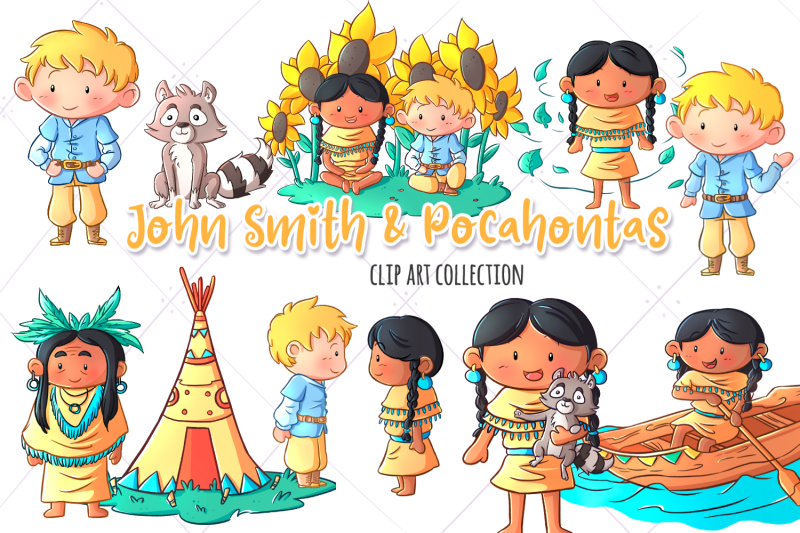 john-smith-amp-pocahontas-clip-art-collection