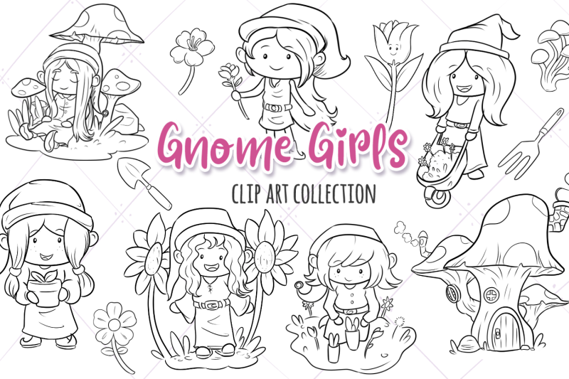 gnome-girls-digital-stamps