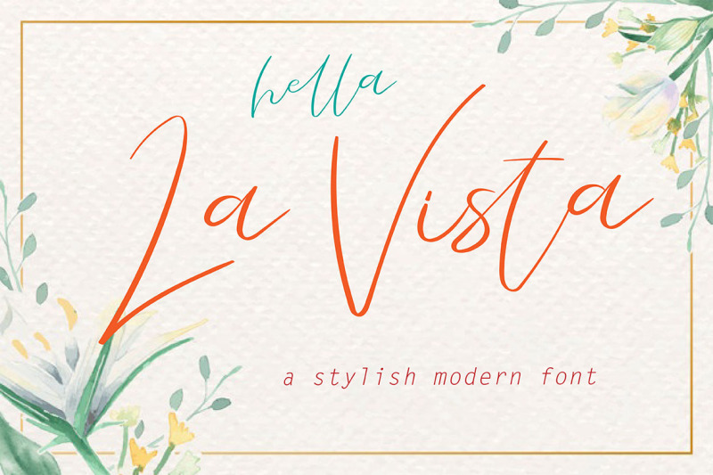 la-vista-a-stylish-modern-font