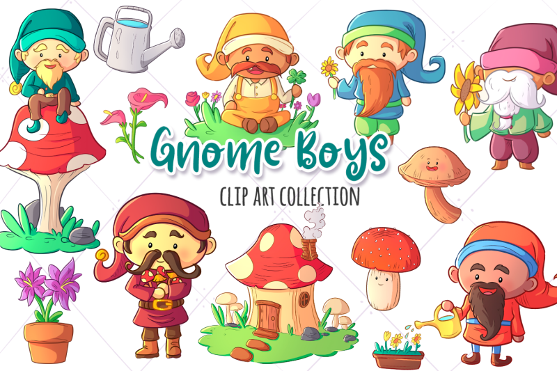 gnome-boys-clip-art-collection