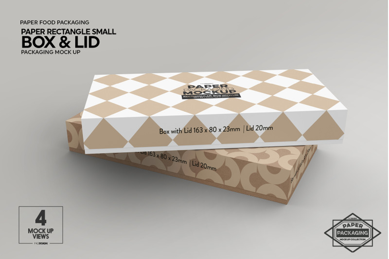 Small Rectangular Box & Lid Mockup By INC Design Studio | TheHungryJPEG.com