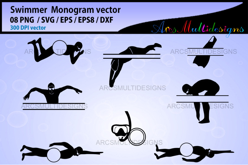 swimmer-monogram-frames
