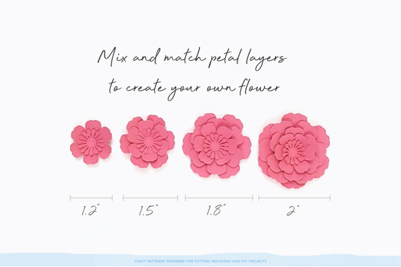 Download Small Flower Templates, 3D Flowers - SVG, DXF, EPS, JPEG ...