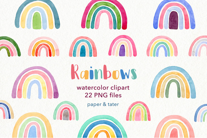 watercolor-rainbows-clipart-graphics