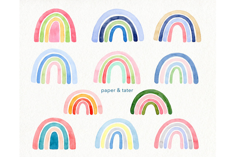 watercolor-rainbows-clipart-graphics