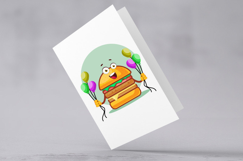 50x-burger-character-in-different-situation-collection-illustration