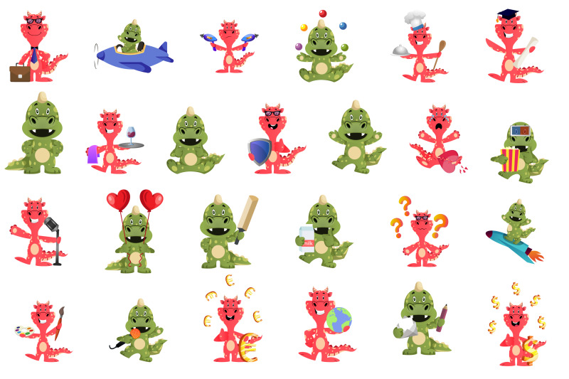 100x-ultimate-dino-character-collection-illustration-unique-design