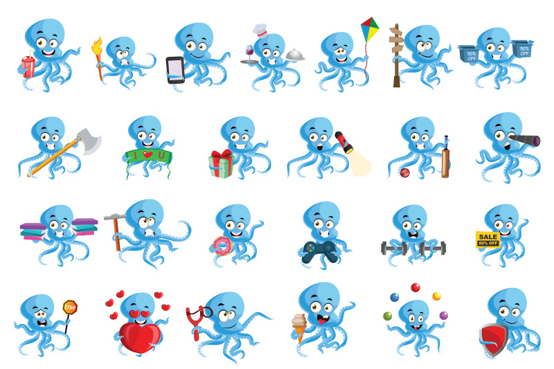 50x-octopus-character-and-mascot-collection-illustration