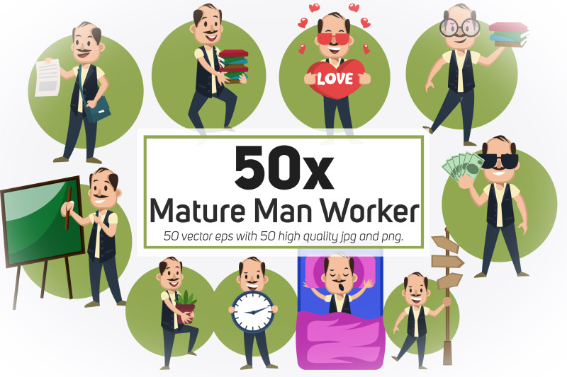 50x-mature-man-worker-and-businessman-collection-illustration