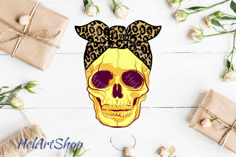 skull-with-bandana-png-sublimation-png-leopard-print